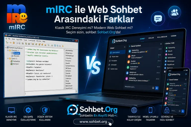 mIRC ile Web Sohbet Arasındaki Farklar